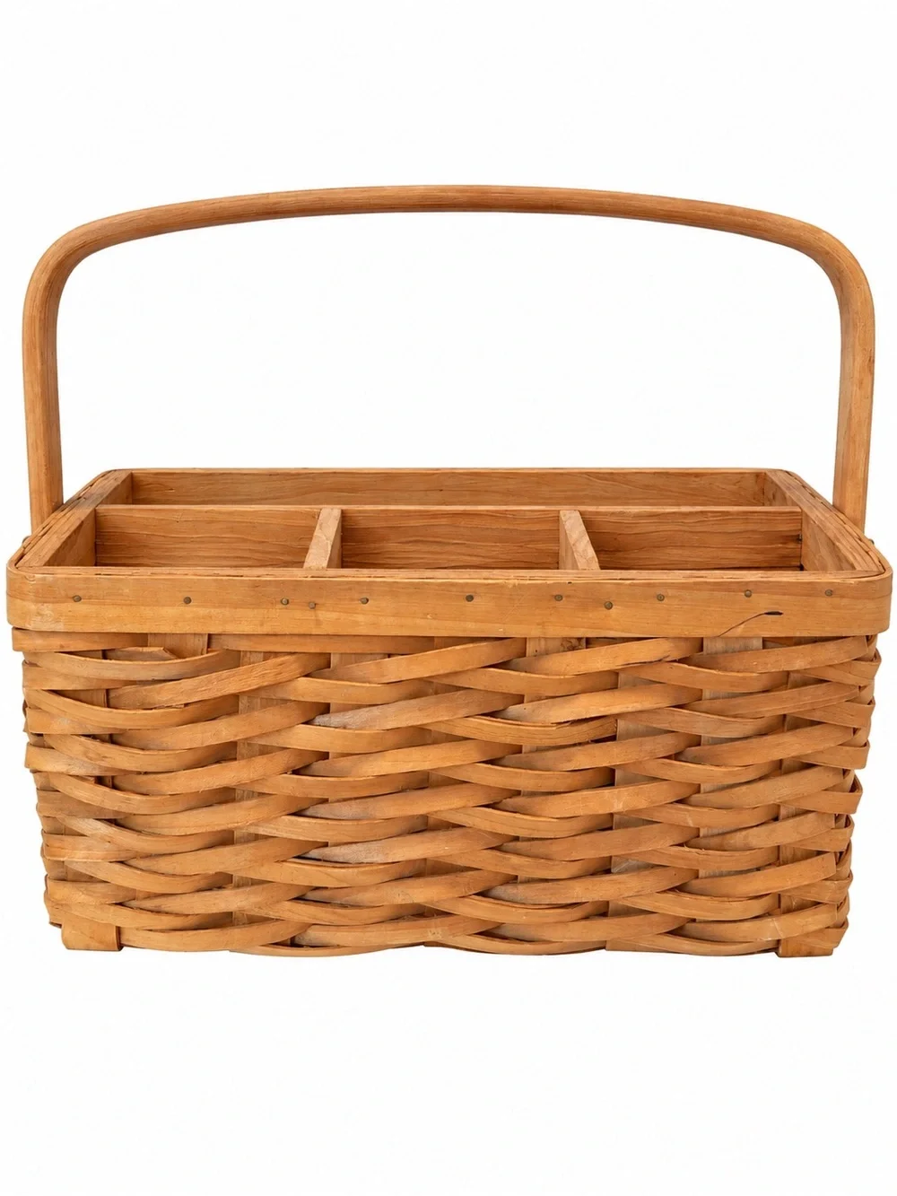 Woven Wooden Organizer Basket